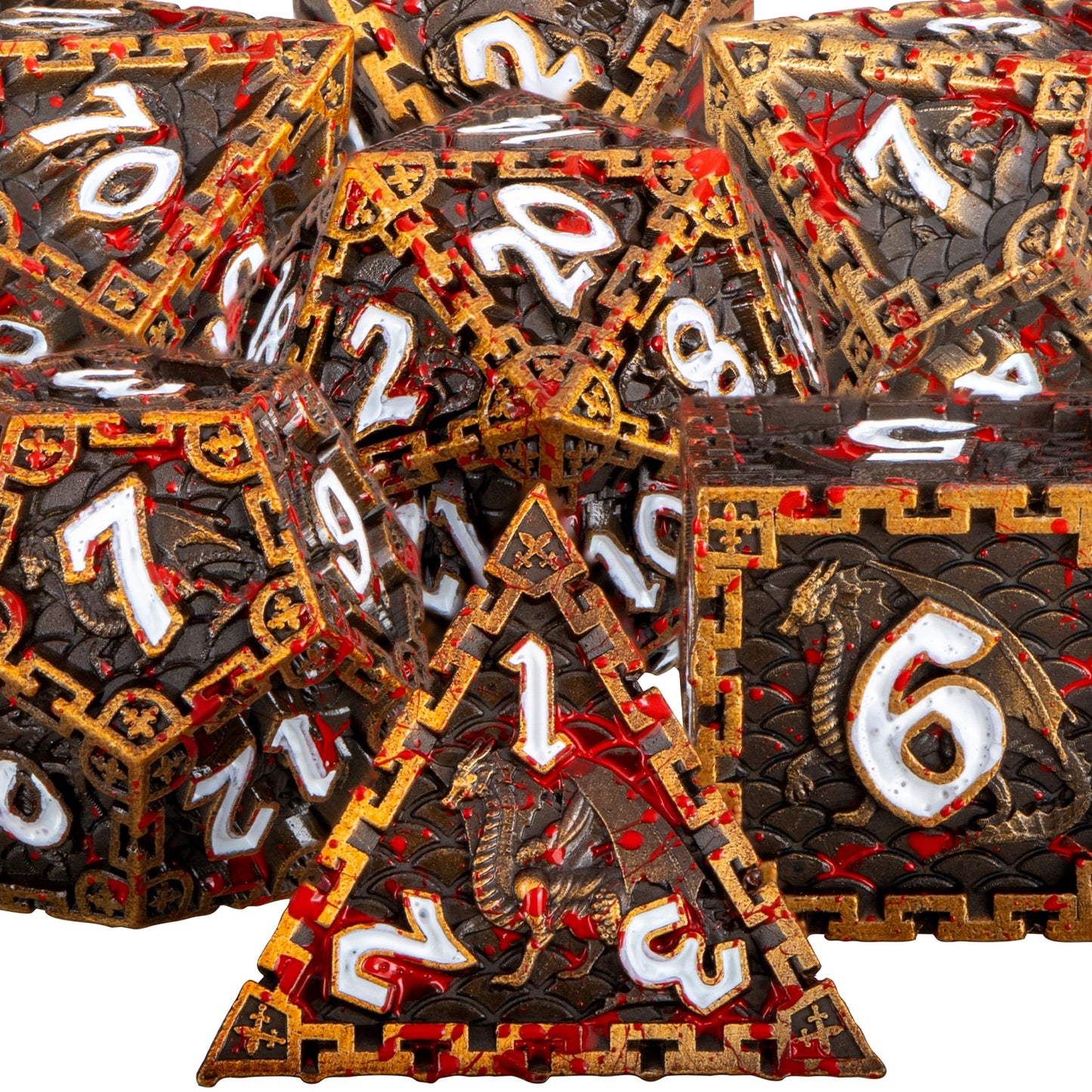 Dragon Metal DnD Dice Set