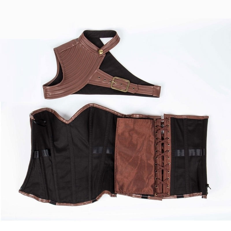 Steampunk Medieval Women's Armour Costume Corset
