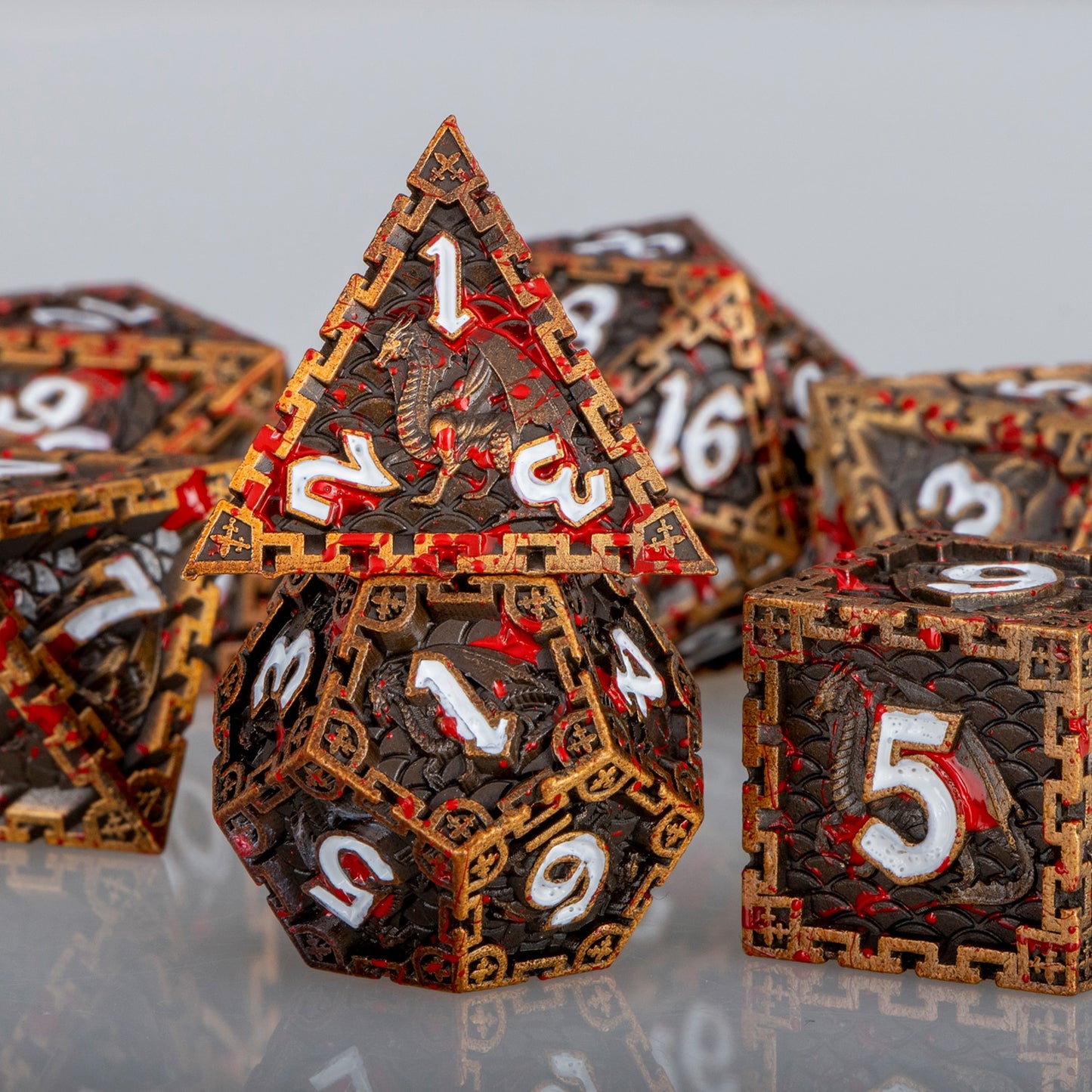 Dragon Metal DnD Dice Set