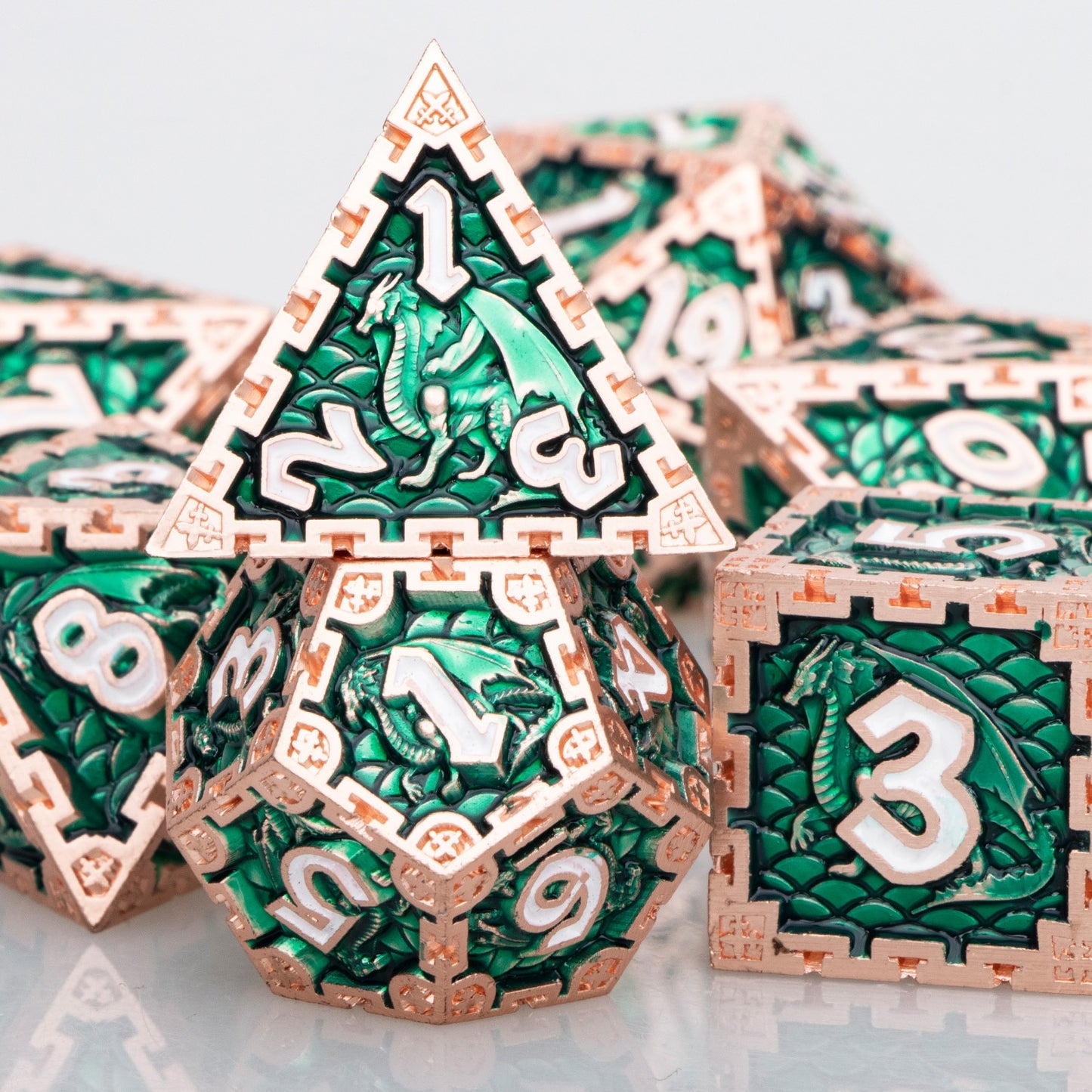 Dragon Metal DnD Dice Set