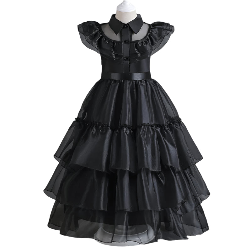 Gothic Kids Costume of Wednesday Addams