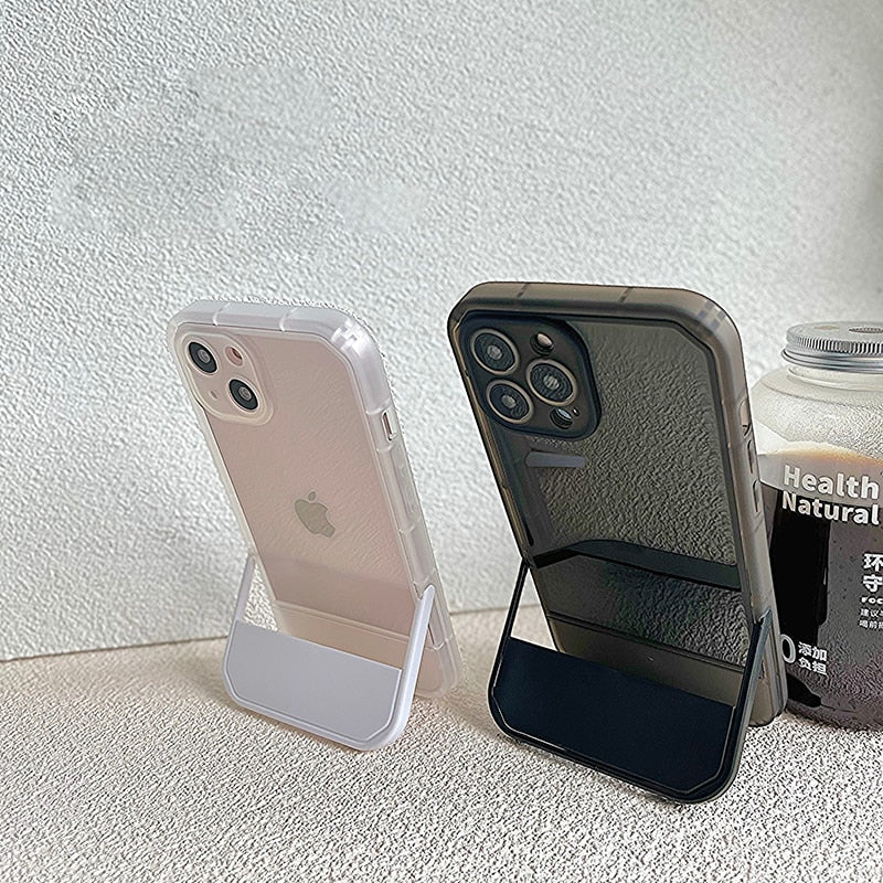 Transparent iPhone Case with Built-in Stand