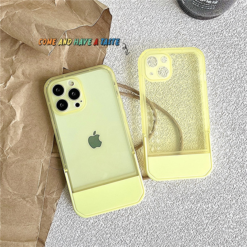 Transparent iPhone Case with Built-in Stand