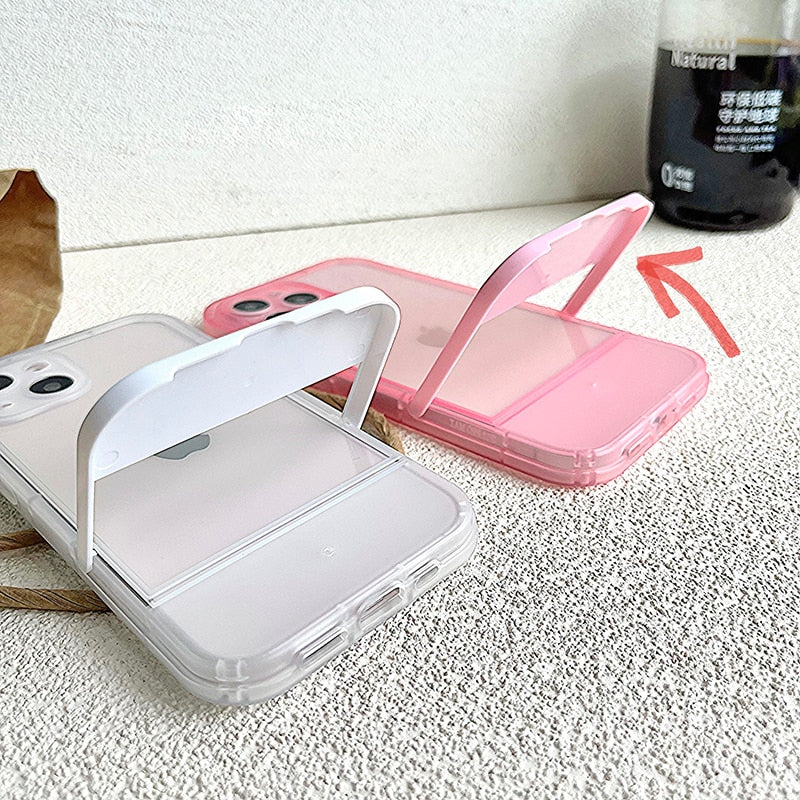 Transparent iPhone Case with Built-in Stand