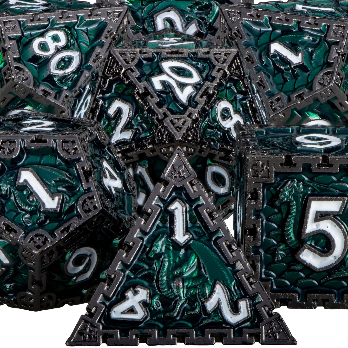 Dragon Metal DnD Dice Set