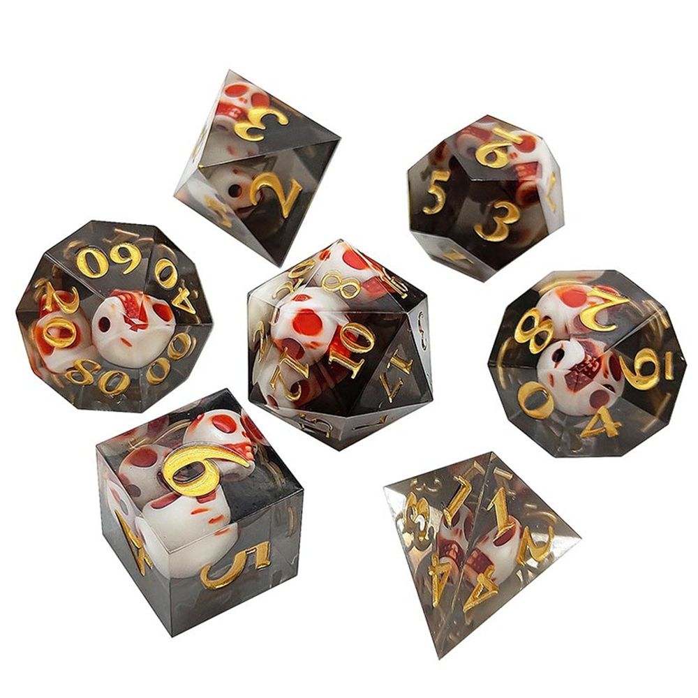 Mini Skulls Resin Dice Set