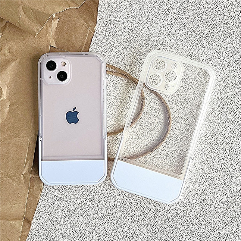 Transparent iPhone Case with Built-in Stand