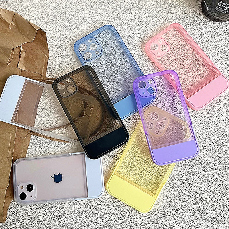 Transparent iPhone Case with Built-in Stand