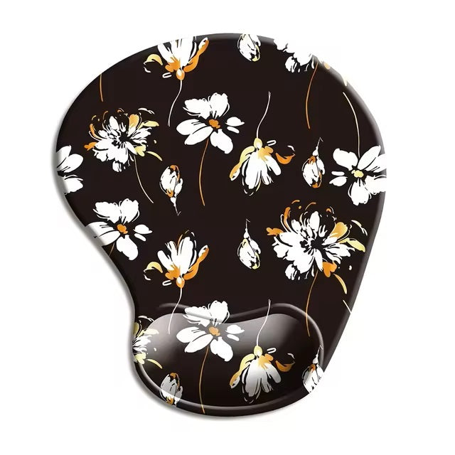 Floral Ergonomic Wrist Rest Non-Slip Mouse Pad