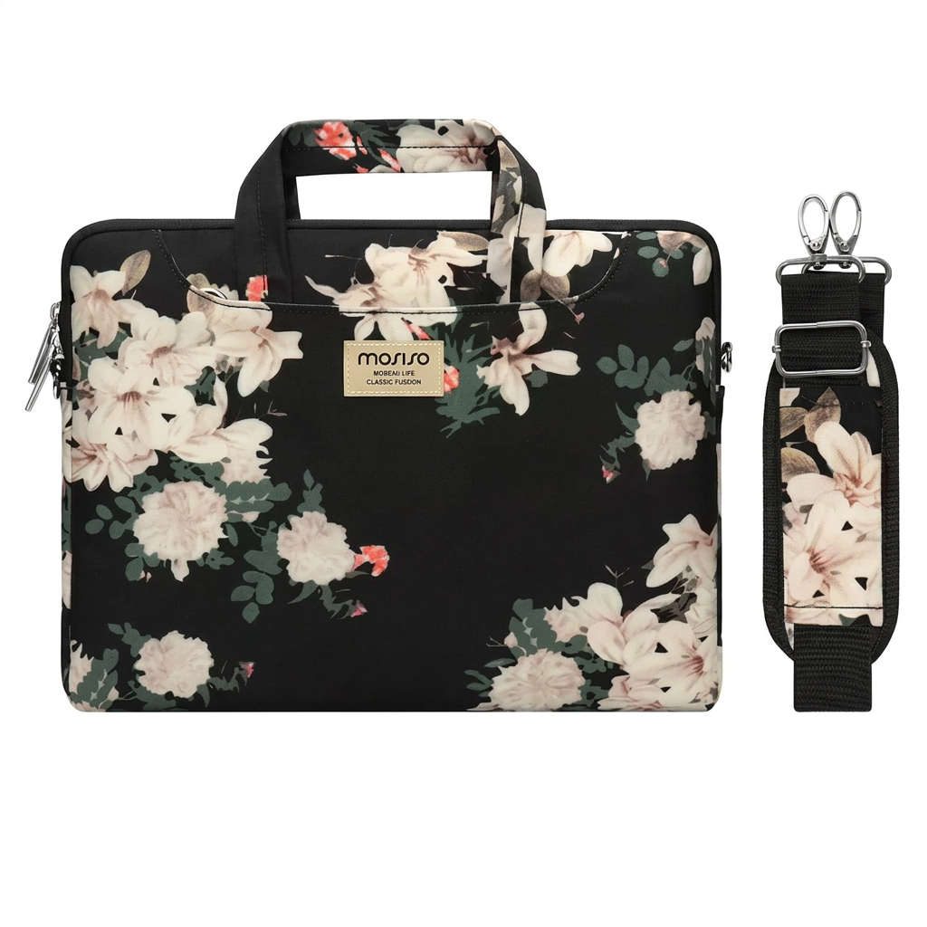 MOSISO Printed Laptop Shoulder Bag – 13–17.3 Inch
