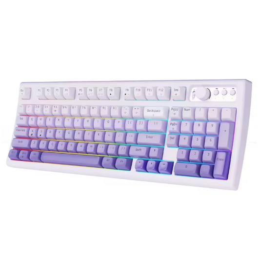 EWEADN V97 Membrane Creamy Keyboard - Purple Gradient