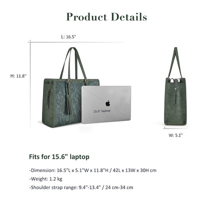 ECOSUSI Laptop Office Tote Bag