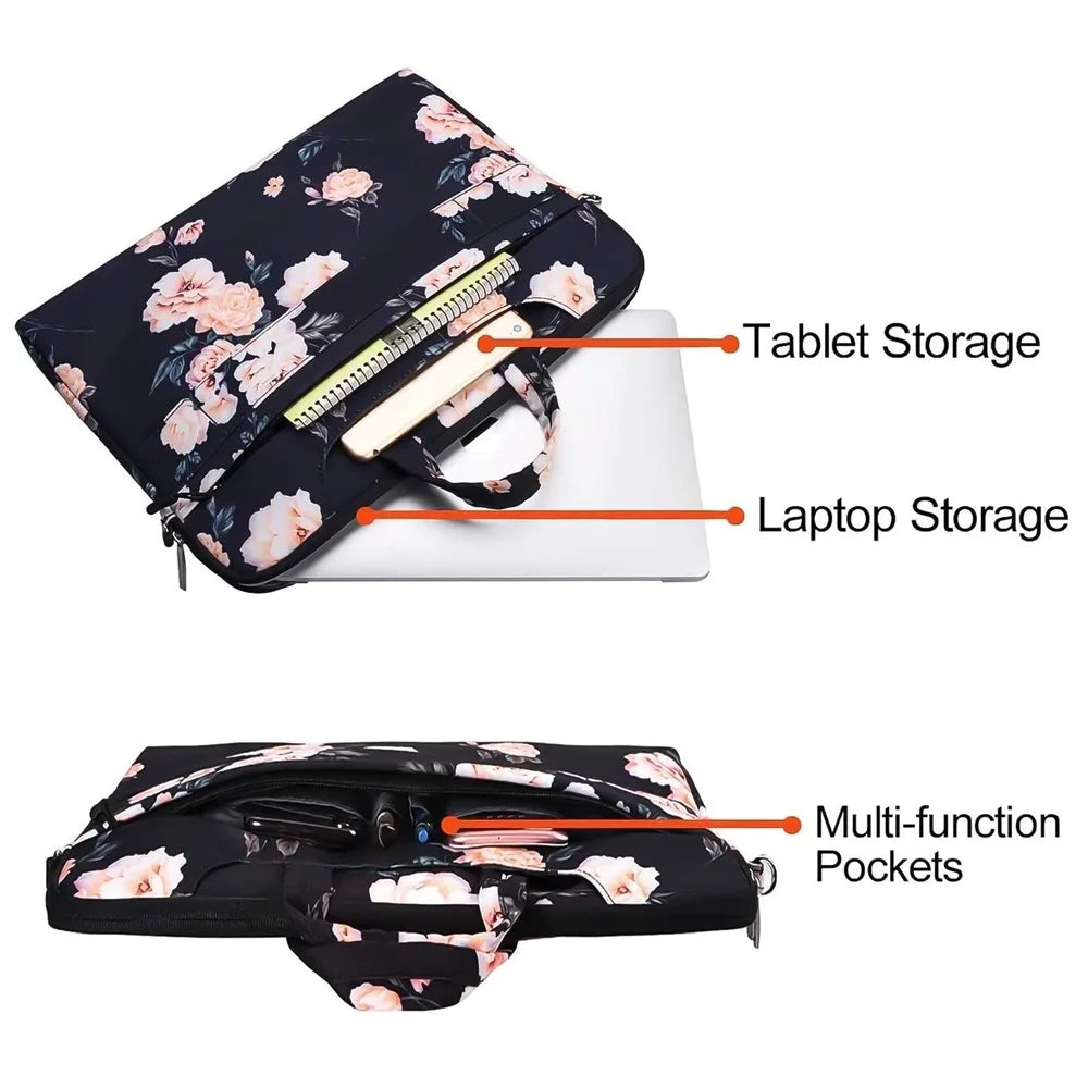 MOSISO Printed Laptop Shoulder Bag – 13–17.3 Inch