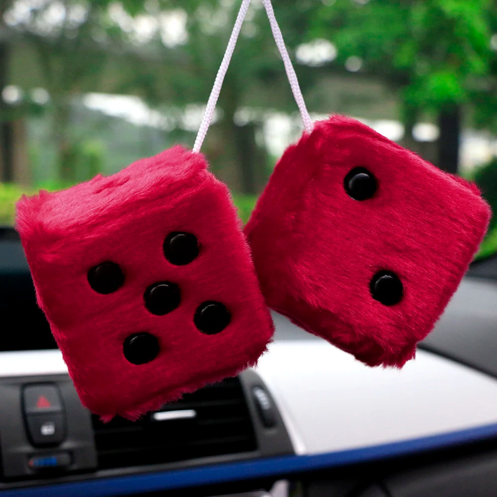 Fluffy Dice Car Decorations