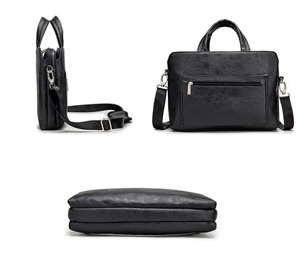 Kinmac PU Leather Work Laptop Bag