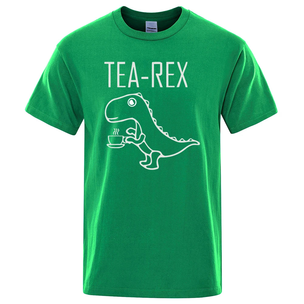 Tea Rex Funny Dinosaur T-Shirt – Unisex Cotton Tee