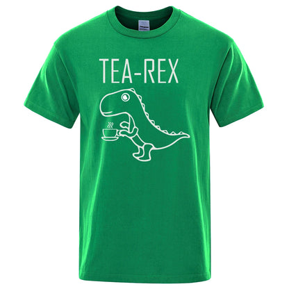 Tea Rex Funny Dinosaur T-Shirt – Unisex Cotton Tee