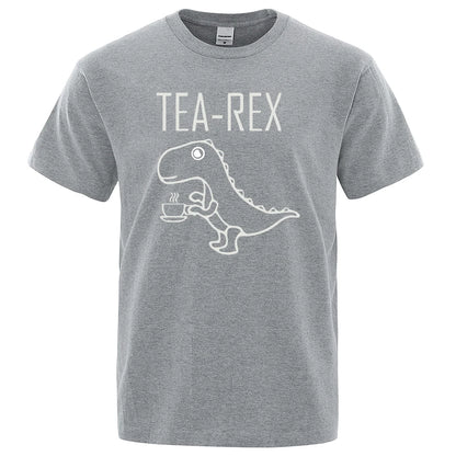 Tea Rex Funny Dinosaur T-Shirt – Unisex Cotton Tee