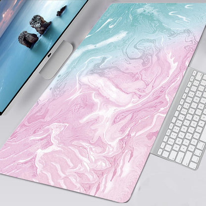 Colourful Marble Keyboard and Mouse Mats