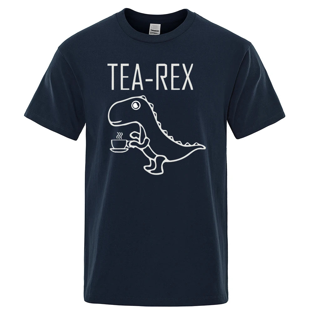 Tea Rex Funny Dinosaur T-Shirt – Unisex Cotton Tee