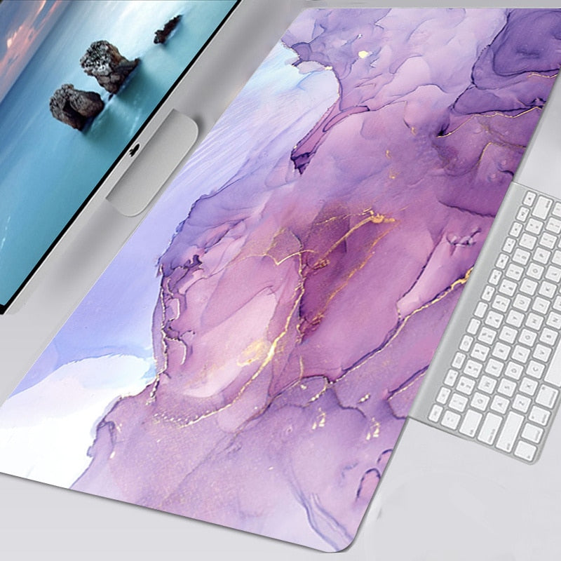 Colourful Marble Keyboard and Mouse Mats - Smaller