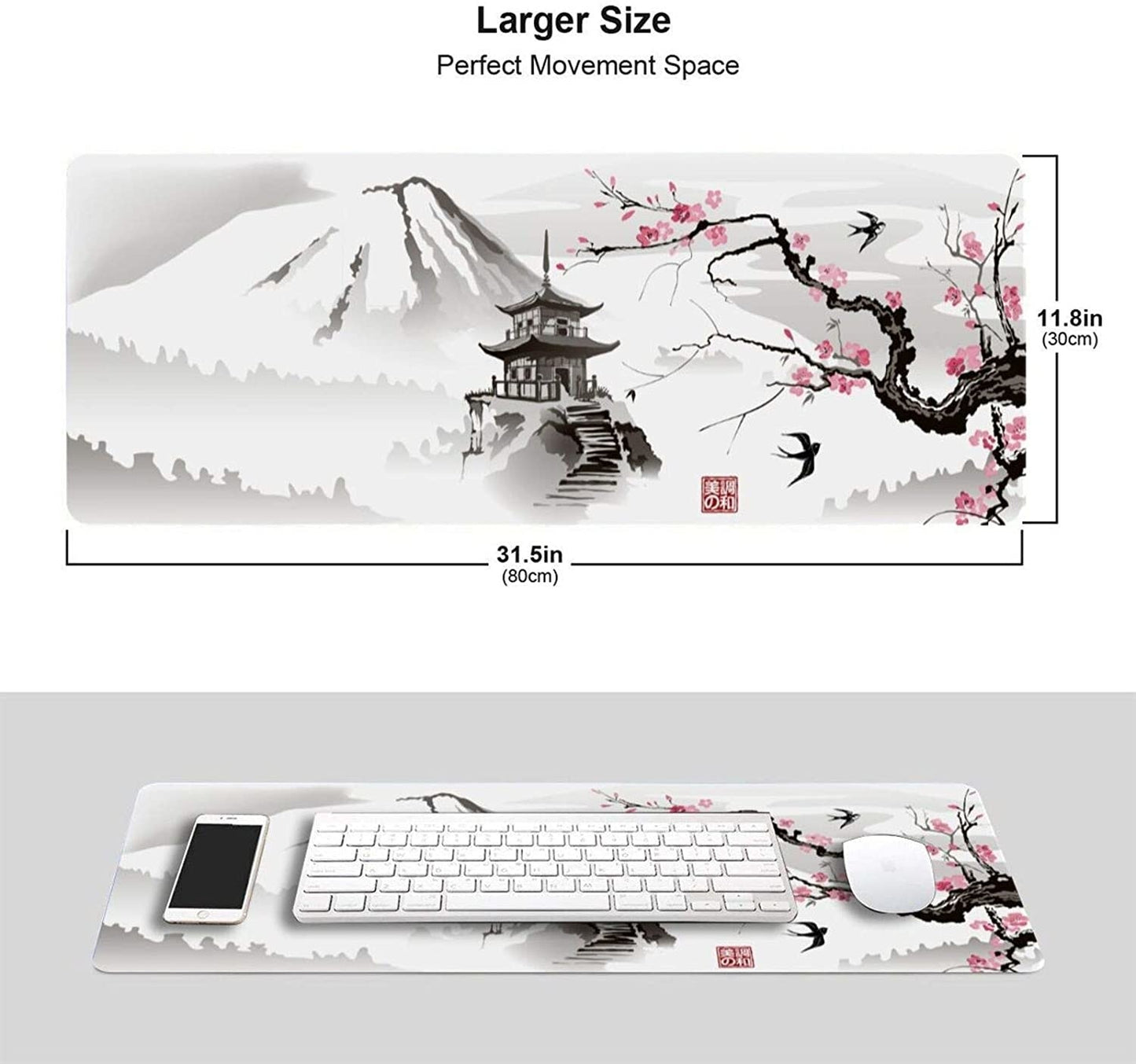 Japanese Cherry Blossom Desk Mat