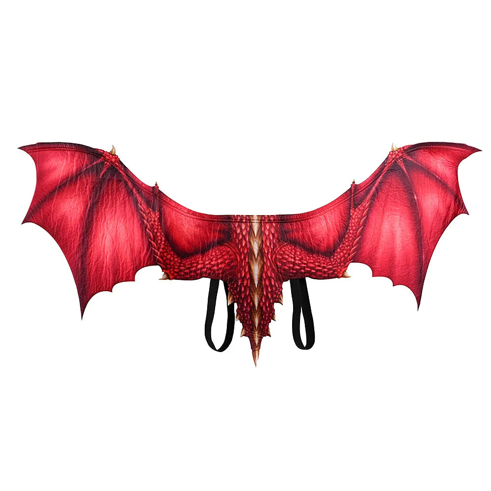 Dragon Face Mask and Wings Adult Costume