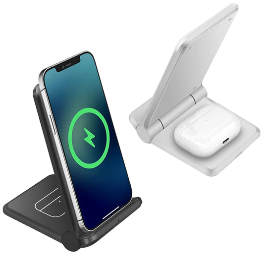 2 In 1 Fast-Charging Wireless Charger Stand