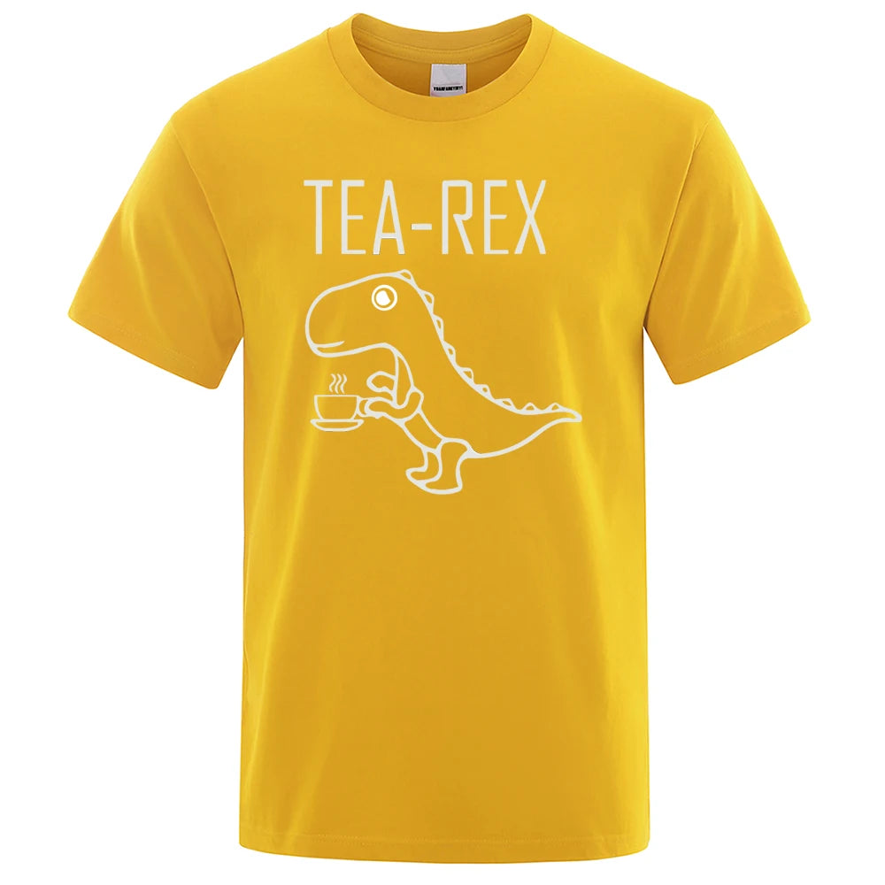 Tea Rex Funny Dinosaur T-Shirt – Unisex Cotton Tee