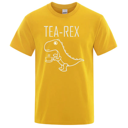 Tea Rex Funny Dinosaur T-Shirt – Unisex Cotton Tee