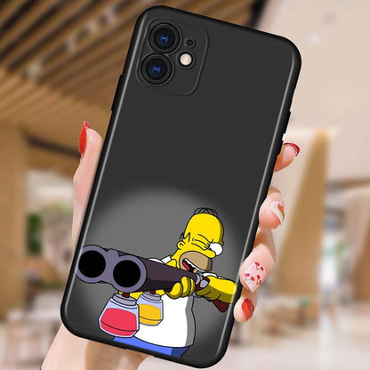 Silicone iPhone Case of The Simpsons - iPhone 11 & 12 Range