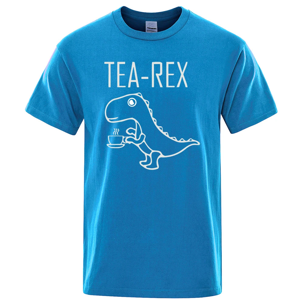 Tea Rex Funny Dinosaur T-Shirt – Unisex Cotton Tee