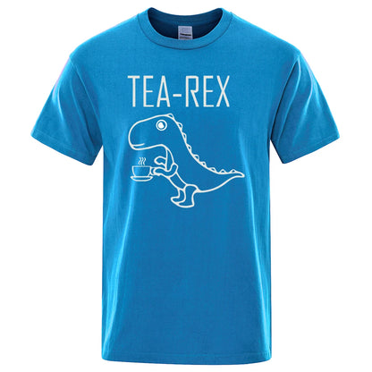 Tea Rex Funny Dinosaur T-Shirt – Unisex Cotton Tee
