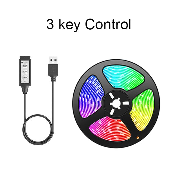 Adhesive Bluetooth LED Light Strips - Multicolour, USB, Remote Control