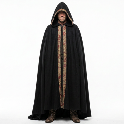 Medieval Hooded Cloak Coat – Long Gothic Cape