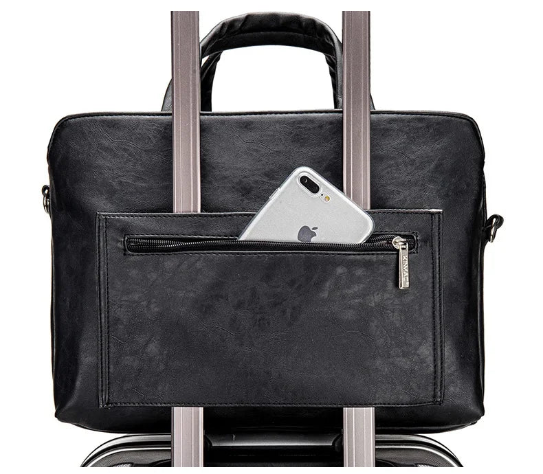 Kinmac PU Leather Work Laptop Bag