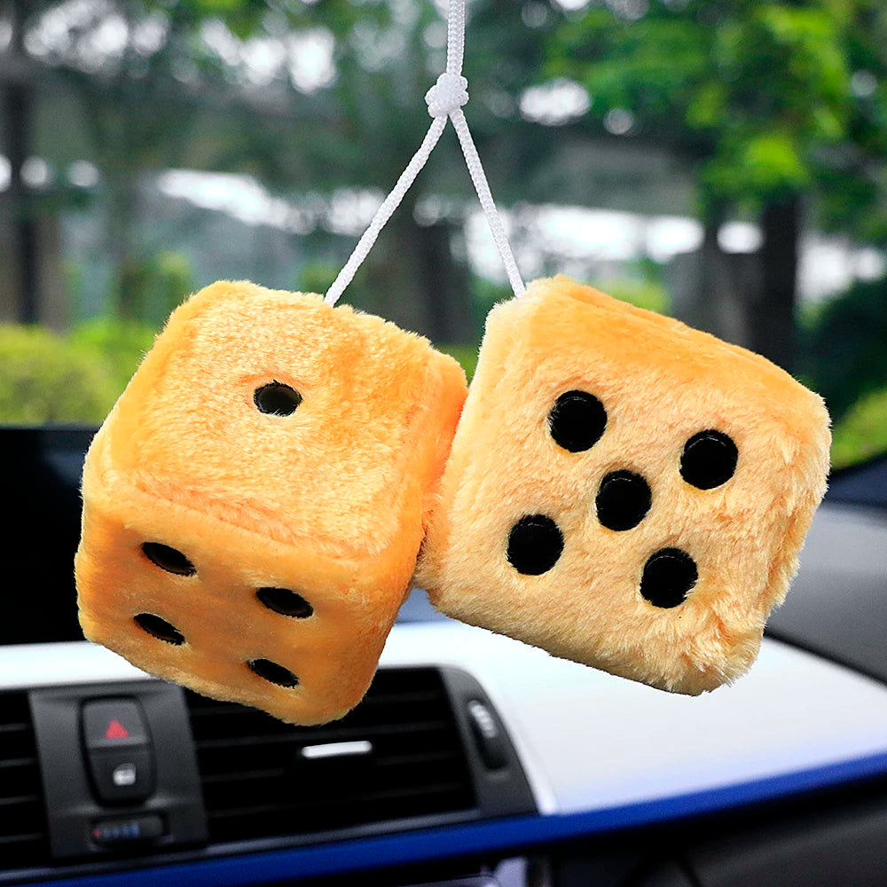 Fluffy Dice Car Decorations