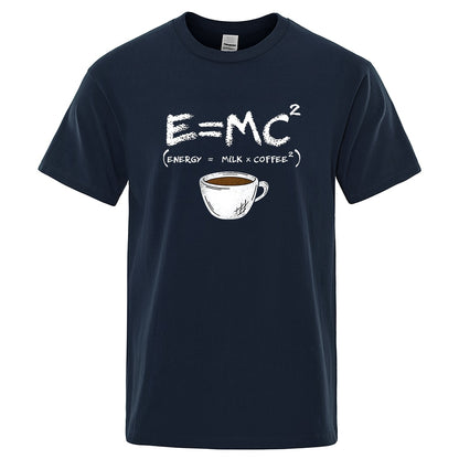 Men's Funny Graphic Tee - Energy = Milk and Coffee