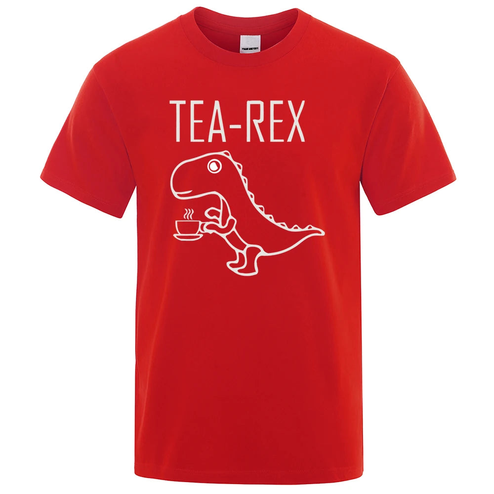 Tea Rex Funny Dinosaur T-Shirt – Unisex Cotton Tee