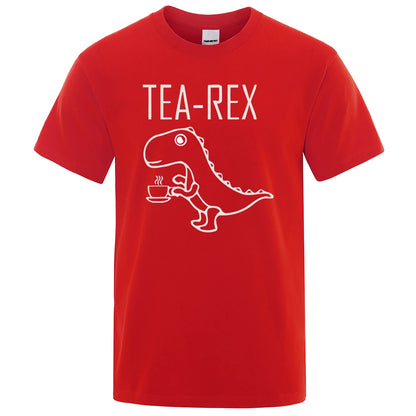 Tea Rex Funny Dinosaur T-Shirt – Unisex Cotton Tee