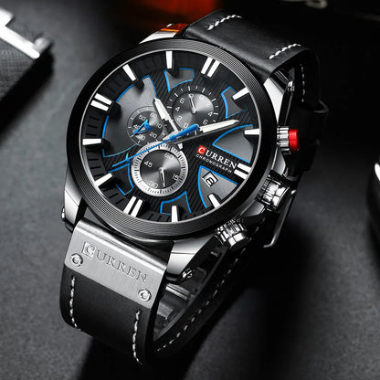Men's Sport Wrist Watch - Curren Chronograph