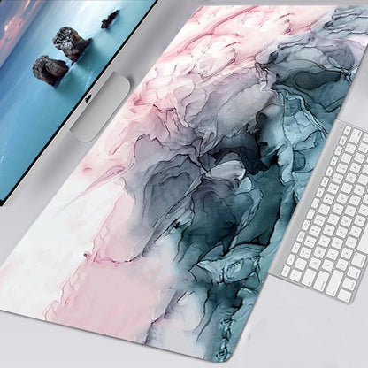Colourful Marble Keyboard and Mouse Mats
