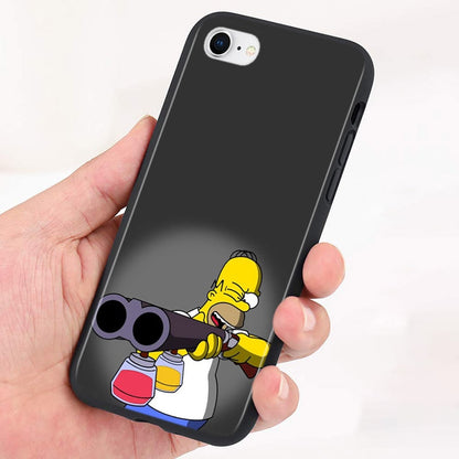 Silicone iPhone Case of The Simpsons - iPhone 11 & 12 Range