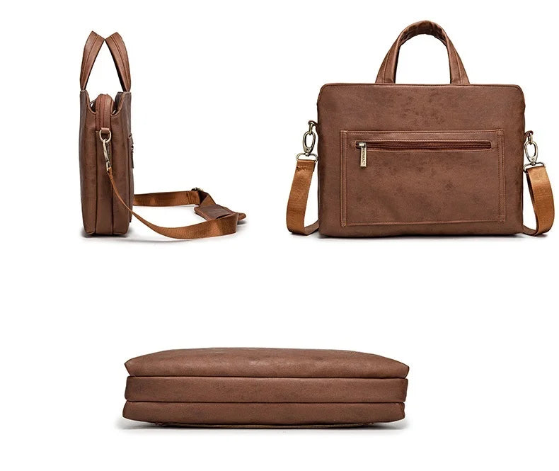 Kinmac PU Leather Work Laptop Bag