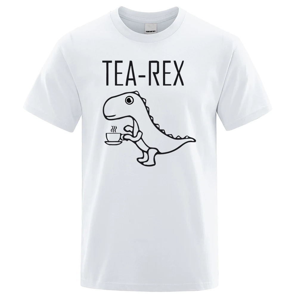 Tea Rex Funny Dinosaur T-Shirt – Unisex Cotton Tee