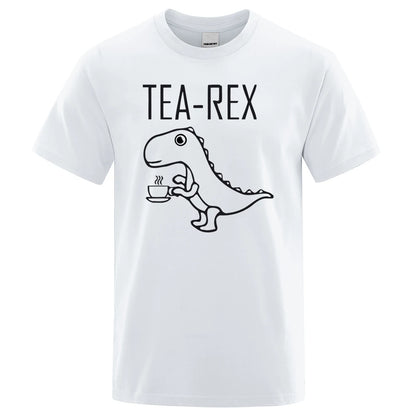 Tea Rex Funny Dinosaur T-Shirt – Unisex Cotton Tee