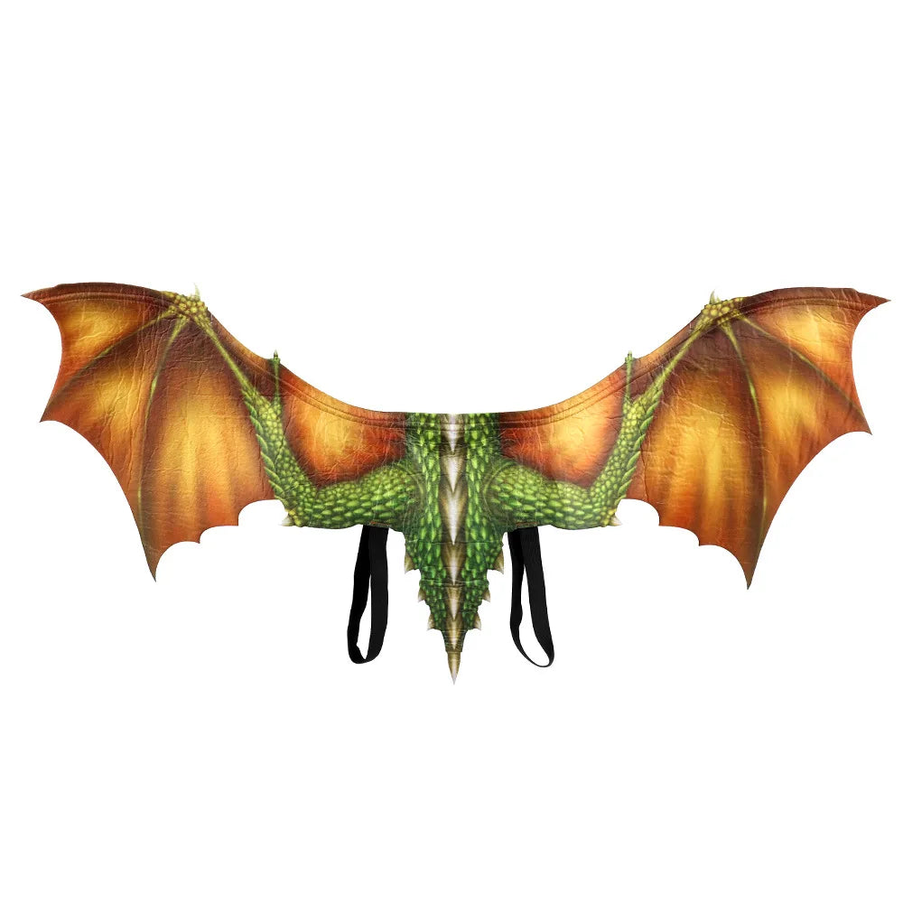 Dragon Face Mask and Wings Adult Costume