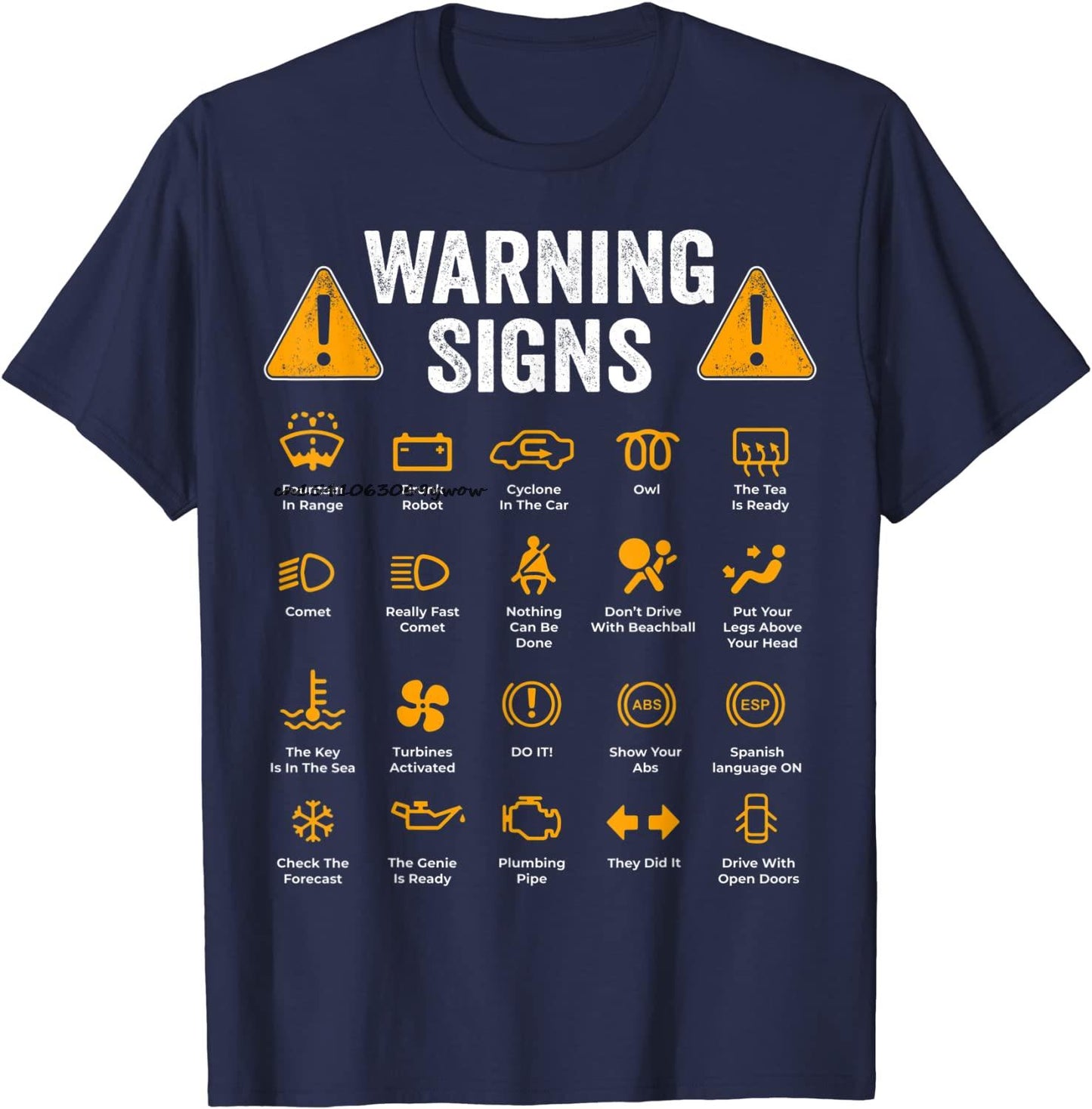 Funny Driving Warning Signs Men's Tee