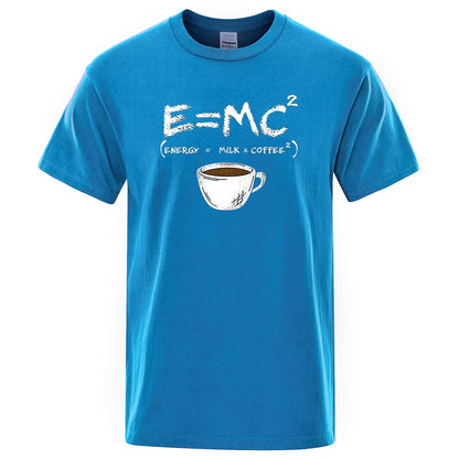 Men's Funny Graphic Tee - Energy = Milk and Coffee