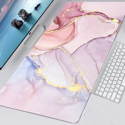 Colourful Marble Keyboard and Mouse Mats